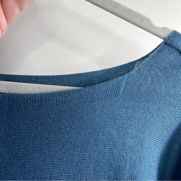 PERUVIAN CONNECTION Blue Dolman Sleeve Lagoon Rebelle dress Small - Picture 3 of 7